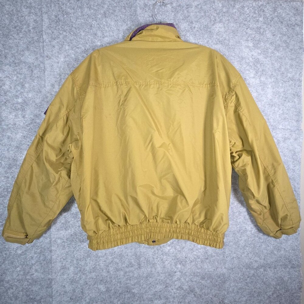 Vintage Oakton Men's Weather Breaker Zip Up Jacket Yellow Purple Size 2XL - Picture 8 of 10